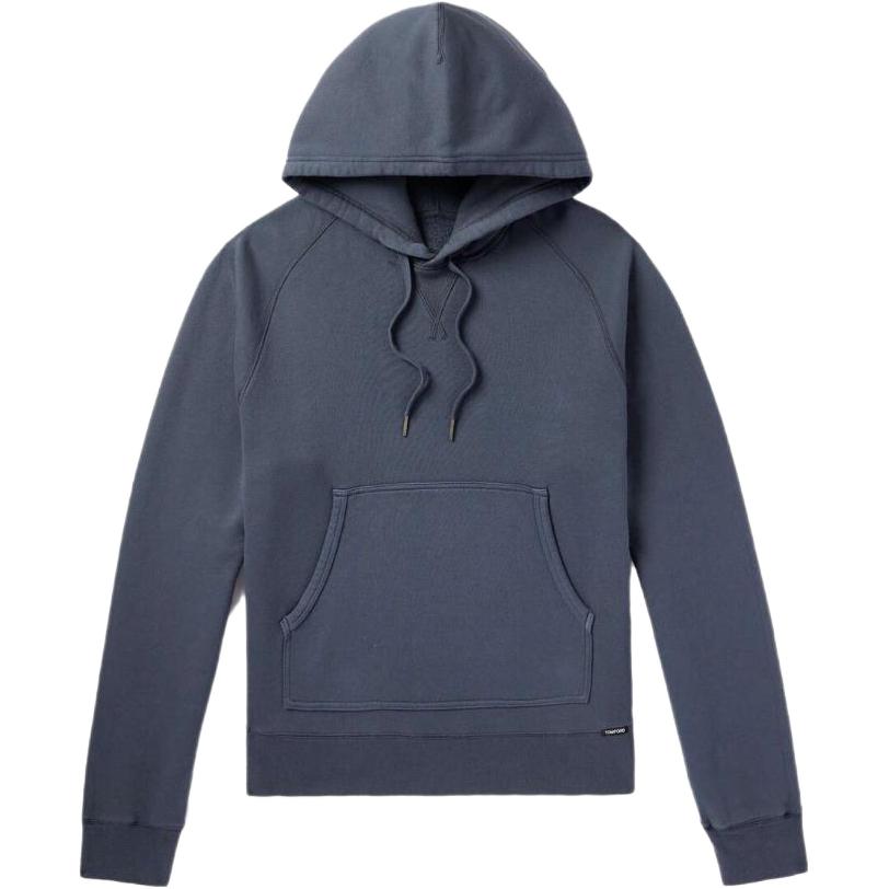 TOM FORD TF Solid Pullover Hoodie Long Sleeve Men’s Blue JOL001JMC006S23HB781
