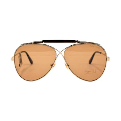Tom Ford TF Sparkling Modern Cross Holiday Pilot Sunglasses for Men. TF818 28E