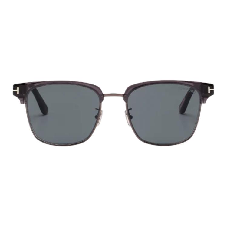 Lookbook 汤姆福特TF方形黑色太阳镜 男女通用 酷黑醋酸金属框带标志设计 TF1139K5605A