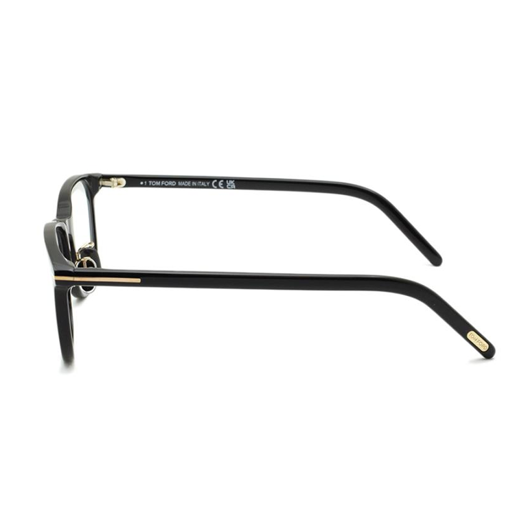 Lookbook 湯姆福特TF方框光學眼鏡黑色男女款，鏡腳帶Logo。 FT5860DBV001