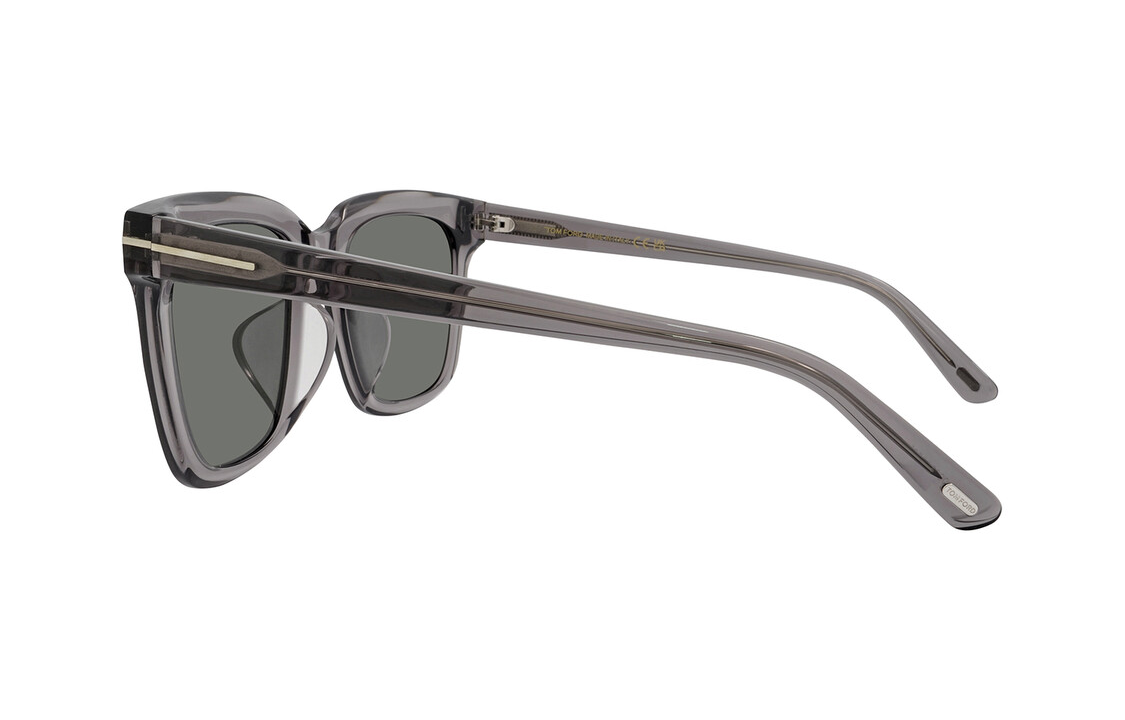 Shop Gafas de sol cuadradas Tom Ford hombre gris acetato con logo en las patillas. FT0969K20A55