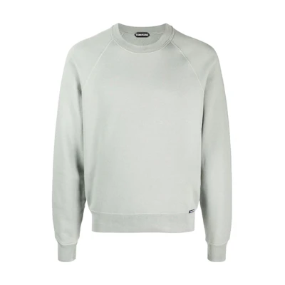 TOM FORD TF SS23 Solid Color Crewneck Pullover Sweatshirt Grey JCL001JMC006S23-FG290