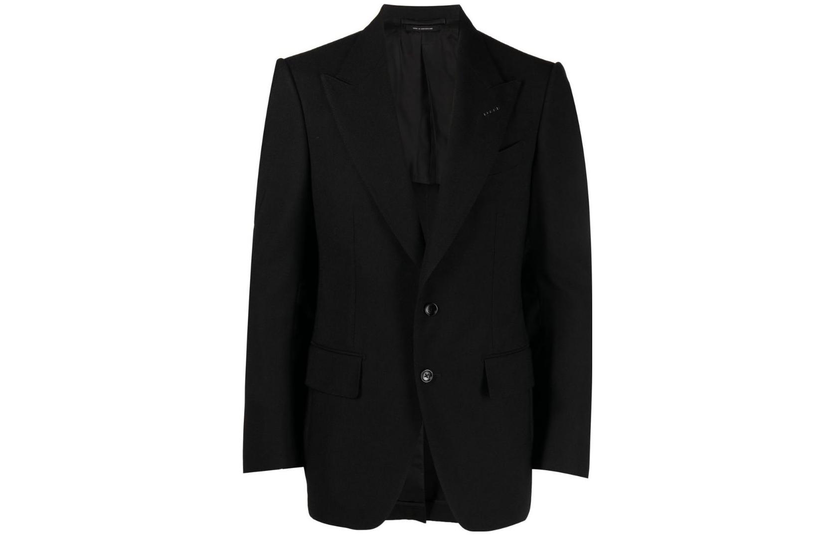 TOM FORD TF SS23 Solid Color Single-Breasted Blazer Jacket Black JHSP02WM-S02