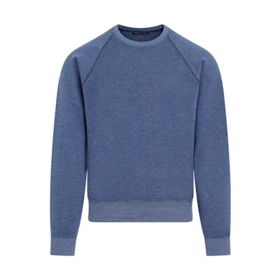 TOM FORD TF SS23 Solid Pullover Sweatshirt Blue JCL002JMC014F23