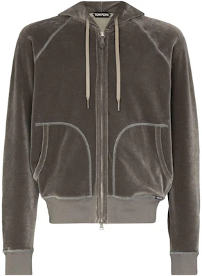 TOM FORD TF SS23 Jaket Hoodie Velvel Zip Kelabu Lelaki BZ289TFJ228-K04 Buy TOM FORD TF SS23 Jaket Hoodie Velvel Zip Kelabu Lelaki BZ289TFJ228-K04