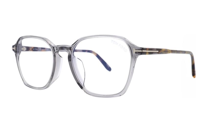 TOM FORD Unisex Blue Grey Irregular Optical Glasses with Logo Temples. TF5804-F-B-020 圖 2