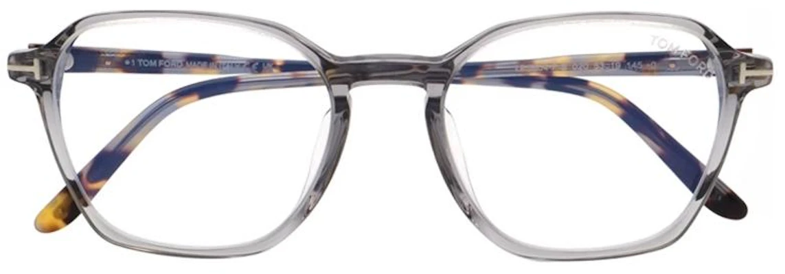 TOM FORD Cermin Mata Unisex Biru Kelabu dengan Logo di Bingkai. TF5804-F-B-020 Lookbook TOM FORD Cermin Mata Unisex Biru Kelabu dengan Logo di Bingkai. TF5804-F-B-020