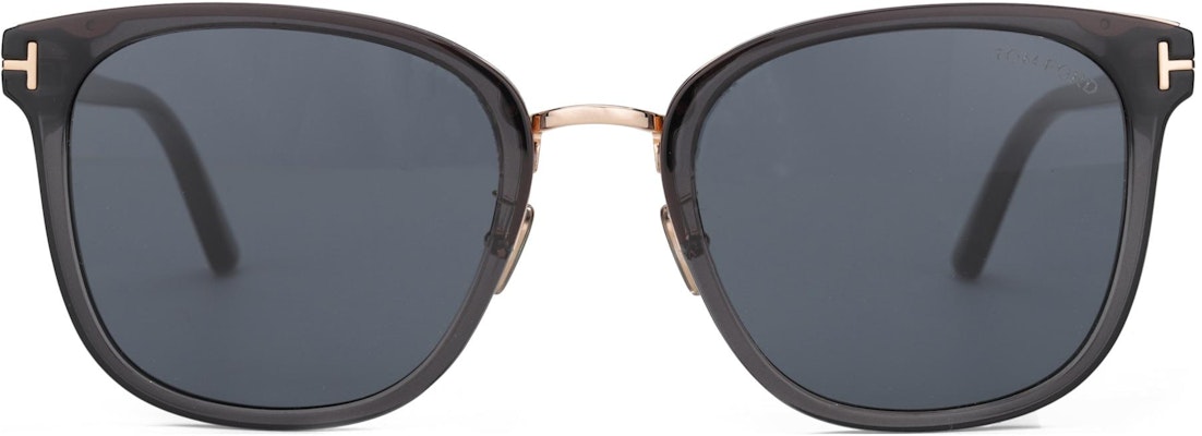 TOM FORD 男女通用灰色不規則太陽眼鏡附品牌標誌細節。 TF968-K-20A-56 Lookbook TOM FORD 男女通用灰色不規則太陽眼鏡附品牌標誌細節。 TF968-K-20A-56