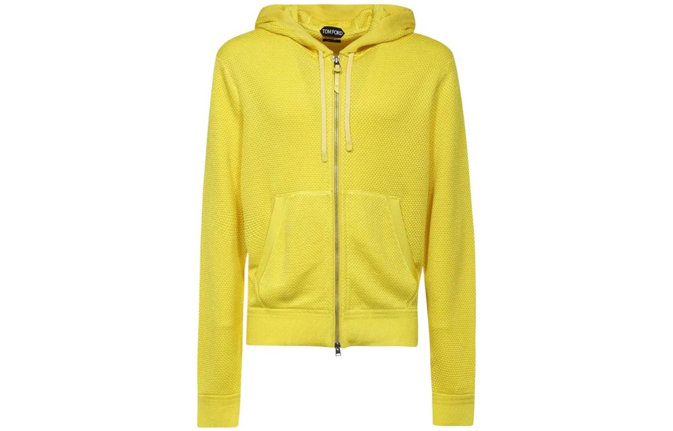 TOM FORD Yellow Mesh Hooded Casual Jacket KDL003YMV003S23BY250