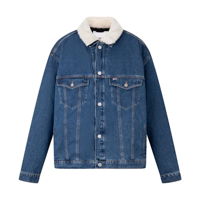 Tommy Hilfiger 3-in-1 Padded Loose Fit Denim Jacket Denim Blue/Navy. XJ0XJ00967
