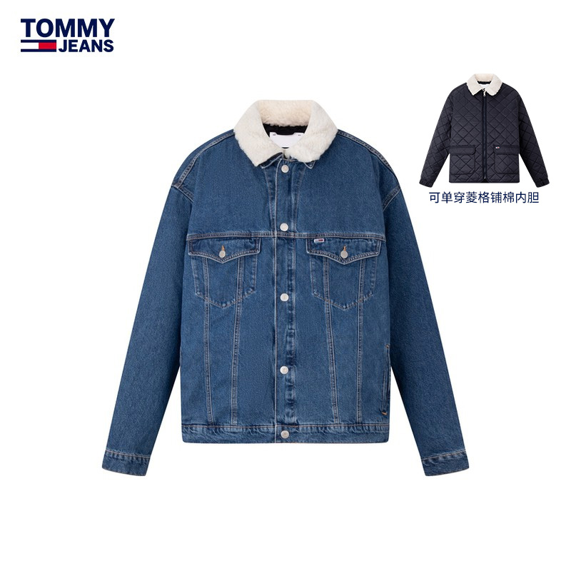 Details for 汤米·希尔费格 3合1宽松加棉牛仔夹克 蓝色/海军蓝 XJ0XJ00967