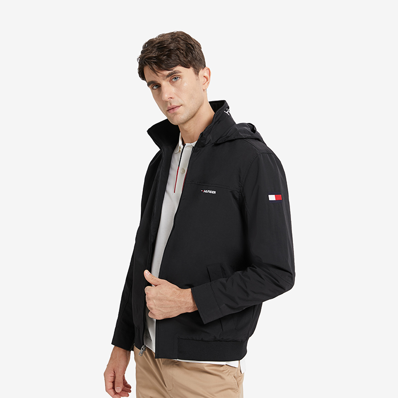 Tommy Hilfiger  Black Casual Colorblock Embroidered Hooded Jacket. 78B2079001 圖 7