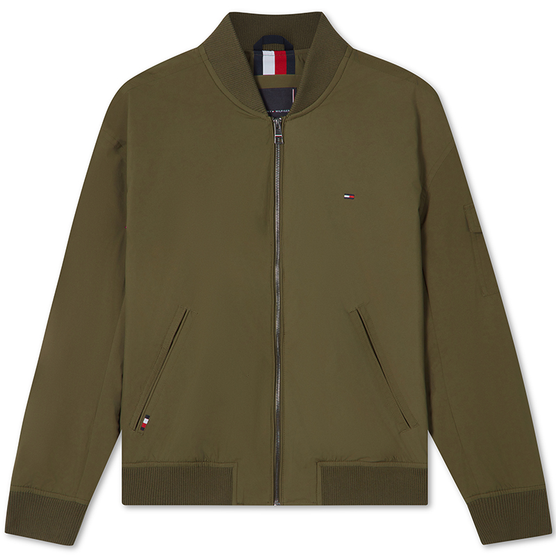 Shop Tommy Hilfiger 商務休閒棒球領飛行外套 MW0MW32802