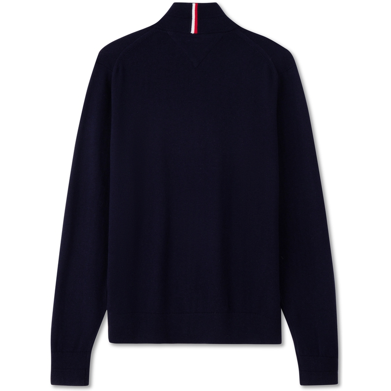 Lookbook Tommy Hilfiger 喀什米爾混紡開襟針織毛衣 - 純色修身款 MW0MW34115