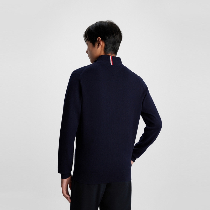 Purchase Tommy Hilfiger 喀什米爾混紡開襟針織毛衣 - 純色修身款 MW0MW34115