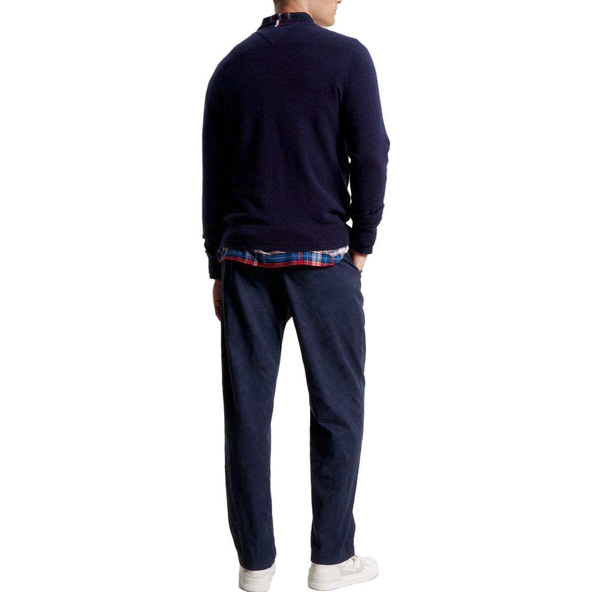 Shop 汤米·希尔费格 宽松版纯色套头毛衣 深蓝色 MW33119-DW5