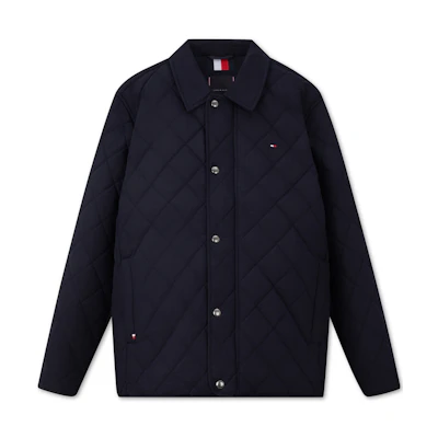Tommy Hilfiger City Escape Water-Resistant Retro Quilted Collar Jacket MW0MW35257