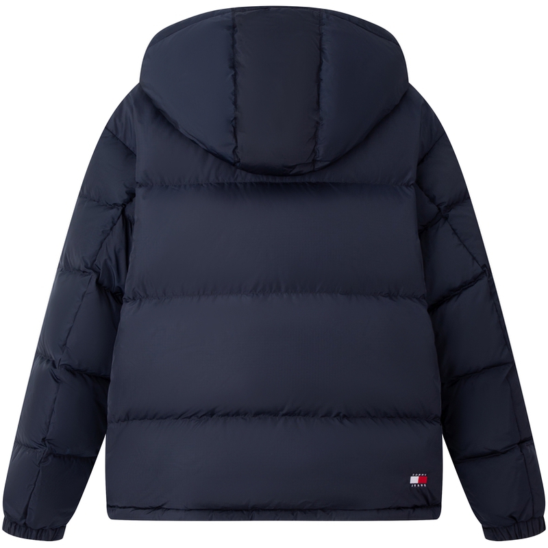 Lookbook 타미 힐피거 클래식 후드 루즈핏 다운 재킷 겨울용 따뜻한 코트 DM0DM19537