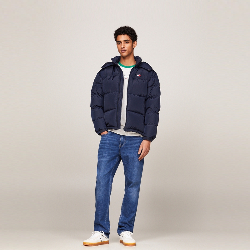 Details for 타미 힐피거 클래식 후드 루즈핏 다운 재킷 겨울용 따뜻한 코트 DM0DM19537