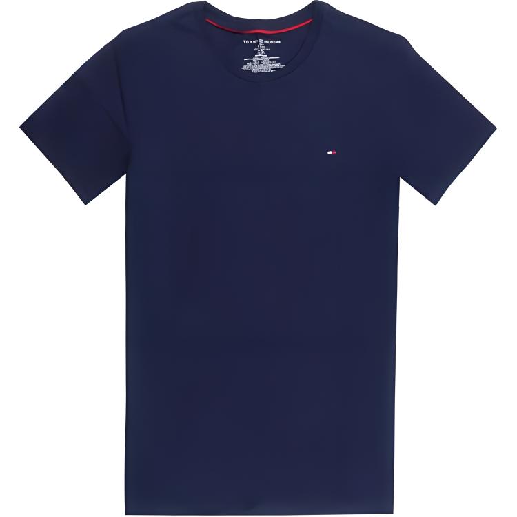 Tommy Hilfiger  Classic Navy Blue Short-Sleeve Crewneck T-Shirt Casual Style 09T3139-410