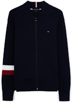 Tommy Hilfiger Colorblock Baseball Collar Cotton Knit Sweater Jacket MW0MW29044-1 Tommy Hilfiger Colorblock Baseball Collar Cotton Knit Sweater Jacket MW0MW29044-1
