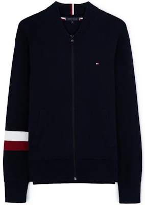 Tommy Hilfiger Jaket Sweater Kolar Baseball Colorblock Cotton Knit MW0MW29044-1 Order Tommy Hilfiger Jaket Sweater Kolar Baseball Colorblock Cotton Knit MW0MW29044-1