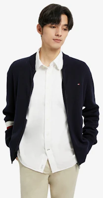 Tommy Hilfiger Jaket Sweater Kolar Baseball Colorblock Cotton Knit MW0MW29044-1 Shop Tommy Hilfiger Jaket Sweater Kolar Baseball Colorblock Cotton Knit MW0MW29044-1
