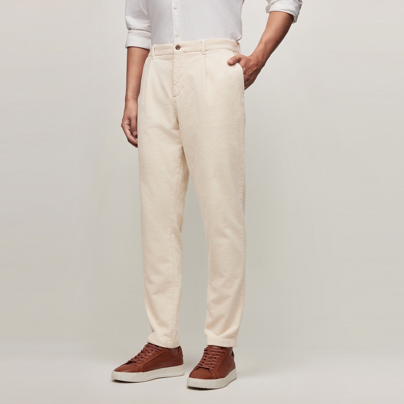 Purchase 汤米·希尔费格 灯芯绒复古经典直筒休闲裤 米白色 MW0MW36693YBI