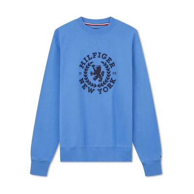 Tommy Hilfiger Embroidered Badge Cotton Casual Crewneck Sweatshirt MW0MW33651