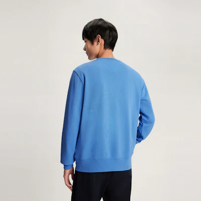 汤米·希尔费格 刺绣徽章纯棉休闲圆领卫衣 MW0MW33651 2