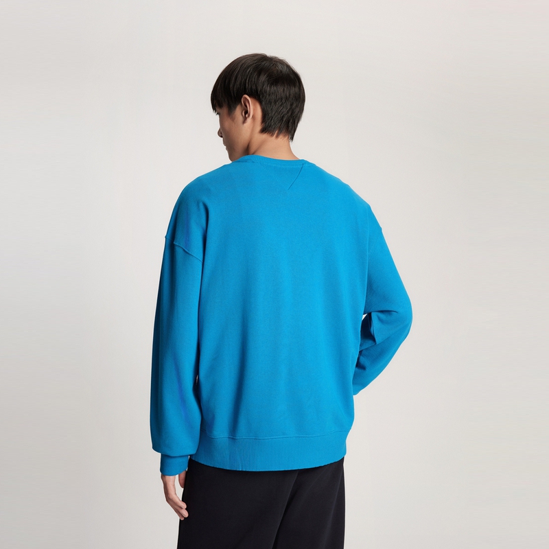 Purchase 汤米·希尔费格 刺绣标志宽松版圆领卫衣 深蓝色 MW0MW31509