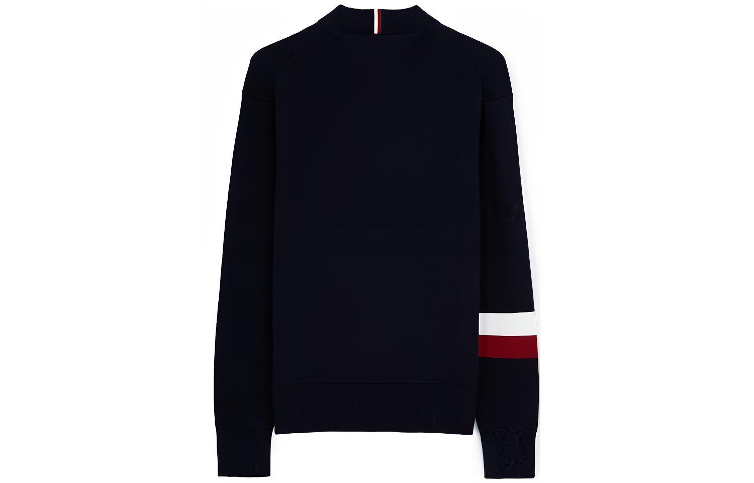 Lookbook 汤米希尔费格绣花宽松针织毛衣海军蓝 MW0MW29044-DW5