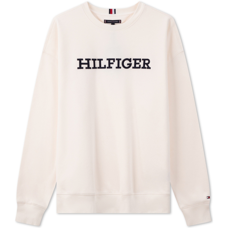 Tommy Hilfiger  Embroidered Relaxed Fit Fleece Crewneck Sweatshirt. MW0MW32726