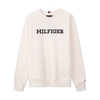 Tommy Hilfiger Embroidered Relaxed Fit Fleece Crewneck Sweatshirt. MW0MW32726
