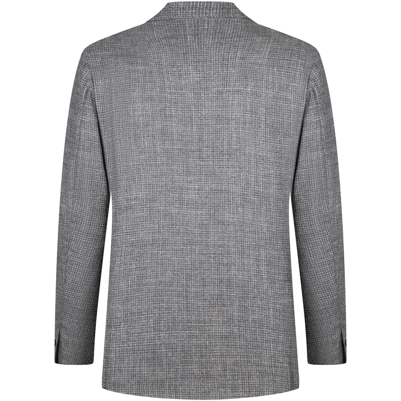 Lookbook 汤米希尔费格 灰色花卉双排扣丝绸西装 TQ001920