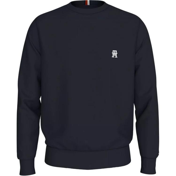 Order 汤米·希菲格 logo圆领修身款长袖卫衣 海军蓝 MW0MW34400-DW5