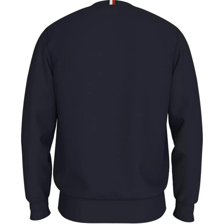 Lookbook 汤米·希菲格 logo圆领修身款长袖卫衣 海军蓝 MW0MW34400-DW5