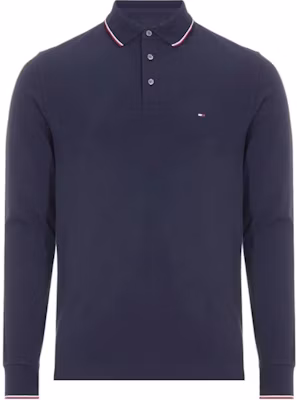 Tommy Hilfiger 刺繡Logo條紋滾邊海軍藍長袖POLO衫 78J9766-410 Buy Tommy Hilfiger 刺繡Logo條紋滾邊海軍藍長袖POLO衫 78J9766-410
