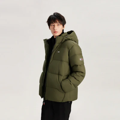 汤米希尔费格宽松版连帽羽绒夹克美式保暖外套 DM0DM15447 28
