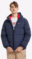 Shop Tommy Hilfiger Loose Fit Hooded Puffer Jacket American Style Warm Coat DM0DM15447