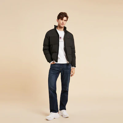 타미 힐피거 미니멀리스트 스탠드 칼라 다운 패딩 재킷 코트. XM0XM02541 Details for 타미 힐피거 미니멀리스트 스탠드 칼라 다운 패딩 재킷 코트. XM0XM02541