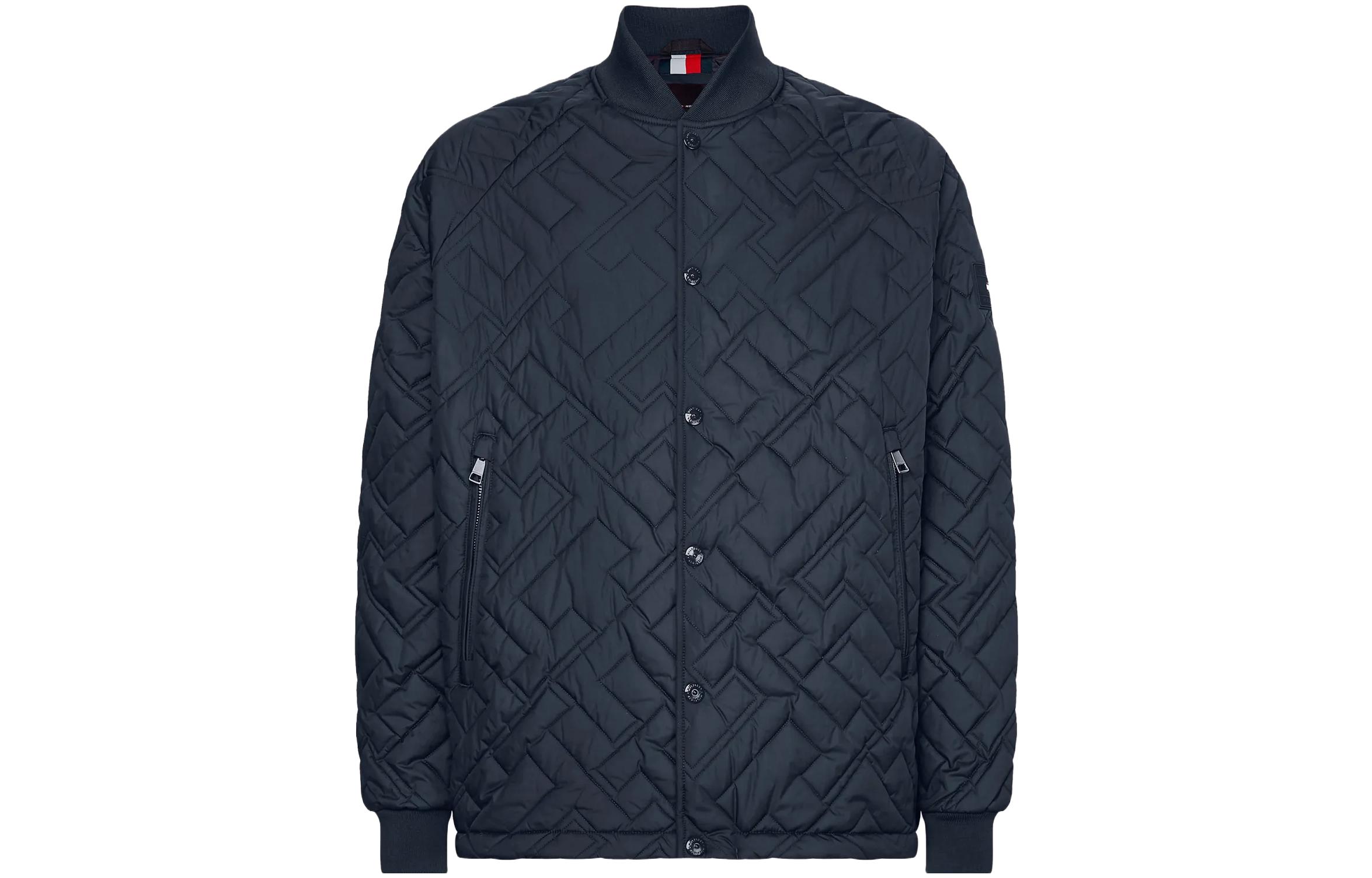 Tommy Hilfiger  Monogram Quilted Bomber Jacket Navy Blue MW0MW27693-DW5