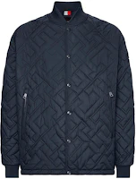 Tommy Hilfiger Monogram Quilted Bomber Jacket Navy Blue MW0MW27693-DW5 Tommy Hilfiger Monogram Quilted Bomber Jacket Navy Blue MW0MW27693-DW5