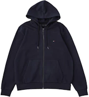 Order Tommy Hilfiger Navy Blue Zip-Up Hoodie with Drop Shoulder Design. MW37243-DW5