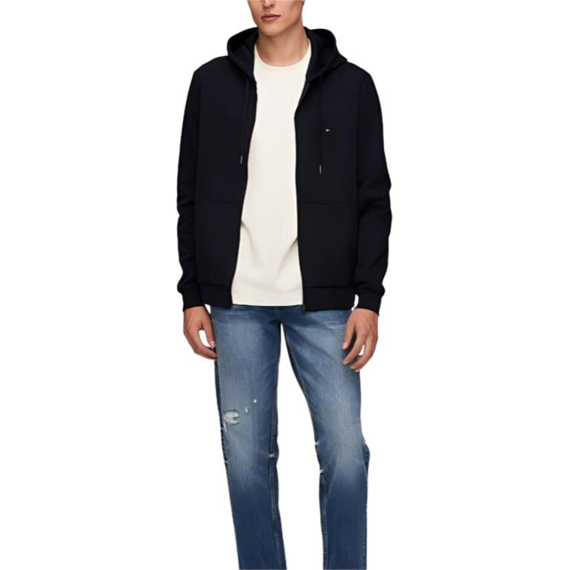 Details for Tommy Hilfiger 海軍藍寬肩拉鏈連帽外套 MW37243-DW5