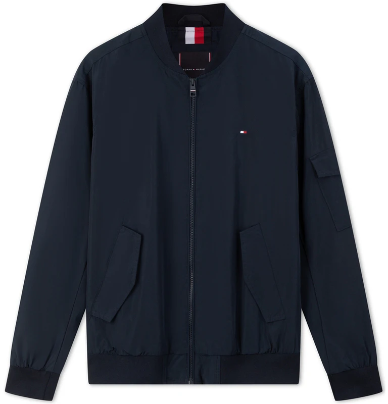 tommy-hilfiger-navy-business-casual-bomber-jacket-with-pocket-design-mw-0-mw-35658