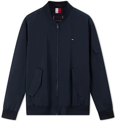 湯米希爾費格 海軍藍商務休閒飛行夾克附口袋設計 MW0MW35658 Buy 湯米希爾費格 海軍藍商務休閒飛行夾克附口袋設計 MW0MW35658