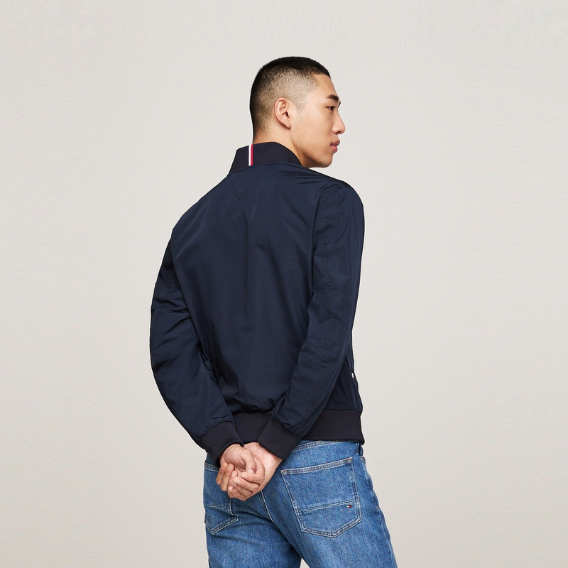 Purchase 湯米希爾費格 海軍藍商務休閒飛行夾克附口袋設計 MW0MW35658