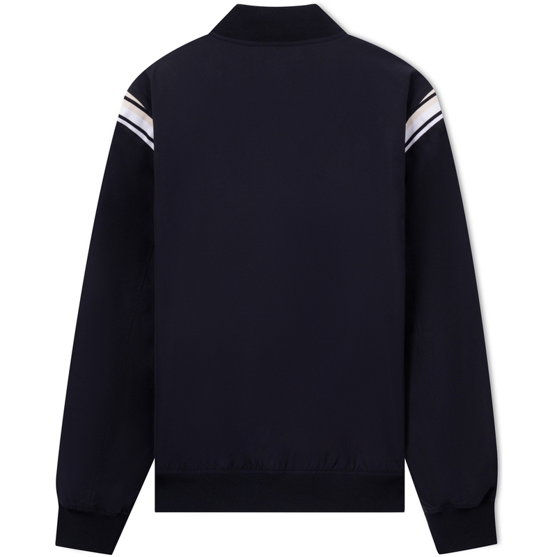 Lookbook Chaqueta Bomber Azul Marino Tommy Hilfiger con Bordado y Broche a Presión. 78J8851