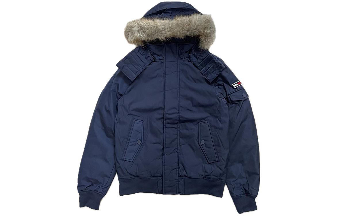 Tommy Hilfiger  Navy Hooded Down Jacket with Fur Trim. 78J1956-410